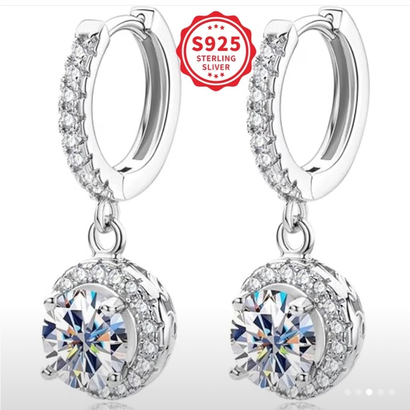 MOISSANITE Jewelry - MOISSANITE DROP EARRINGS 1 Carat Total weight